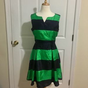 Gorgeous pleated flair bottom dress.